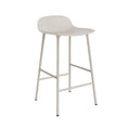 SHELL Bar Stool — metal frame, light beige / greige
