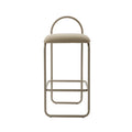 ARCH Bar Stool — upholstered, boucle beige / mocha