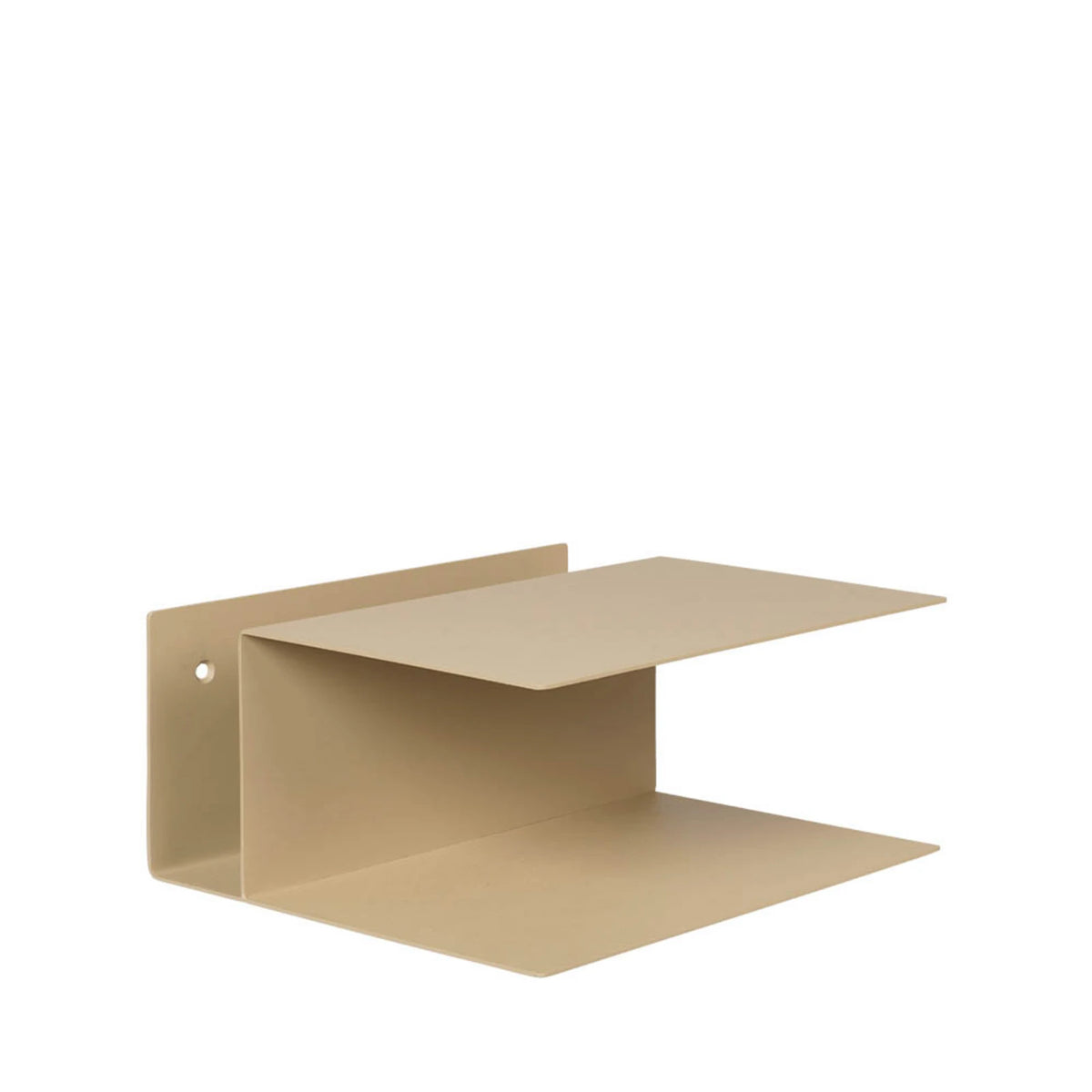 ZIGZAG Wall Shelf — metal, two-tier, beige / sand