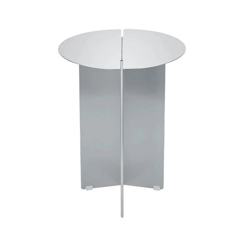 CHROME Side Table — metal, round, polished steel / silver
