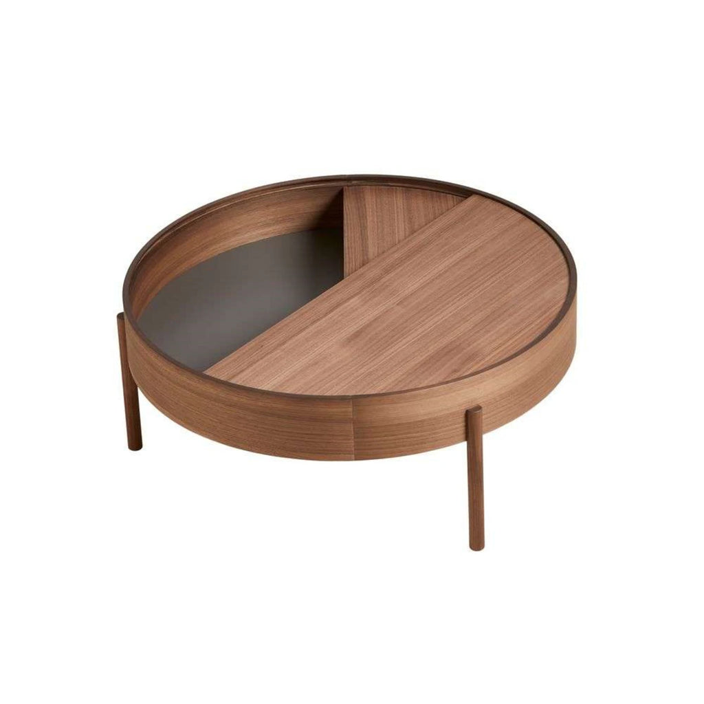 ROUND Coffee Table — walnut, round with storage