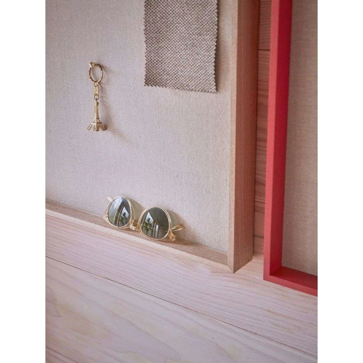 NOTA Linen Board — pinboard, wooden frame, natural linen