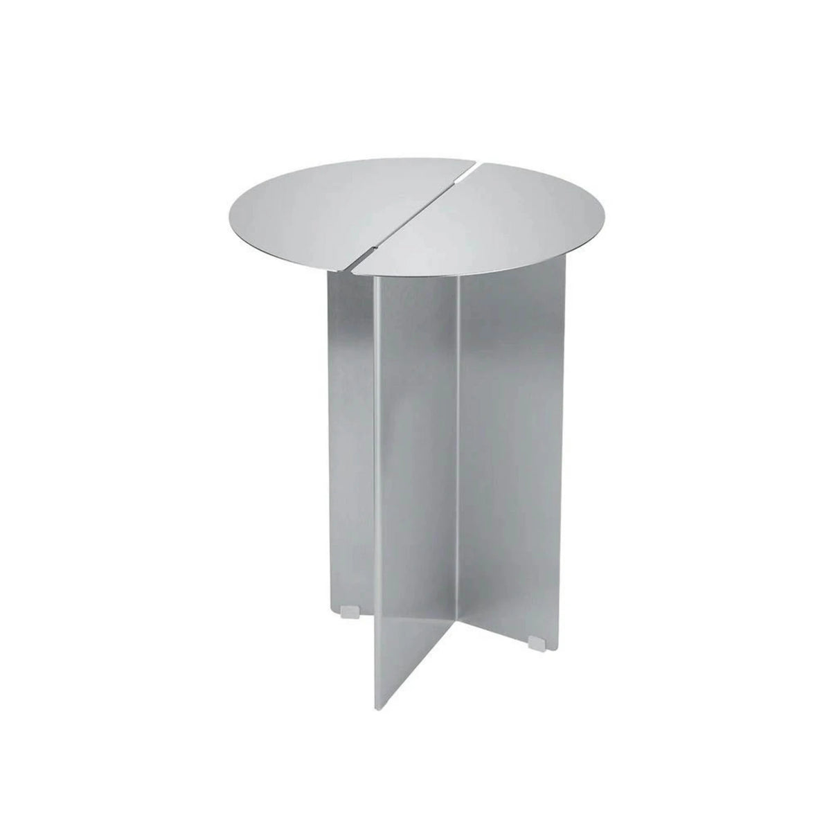 CHROME Side Table — metal, round, polished steel / silver