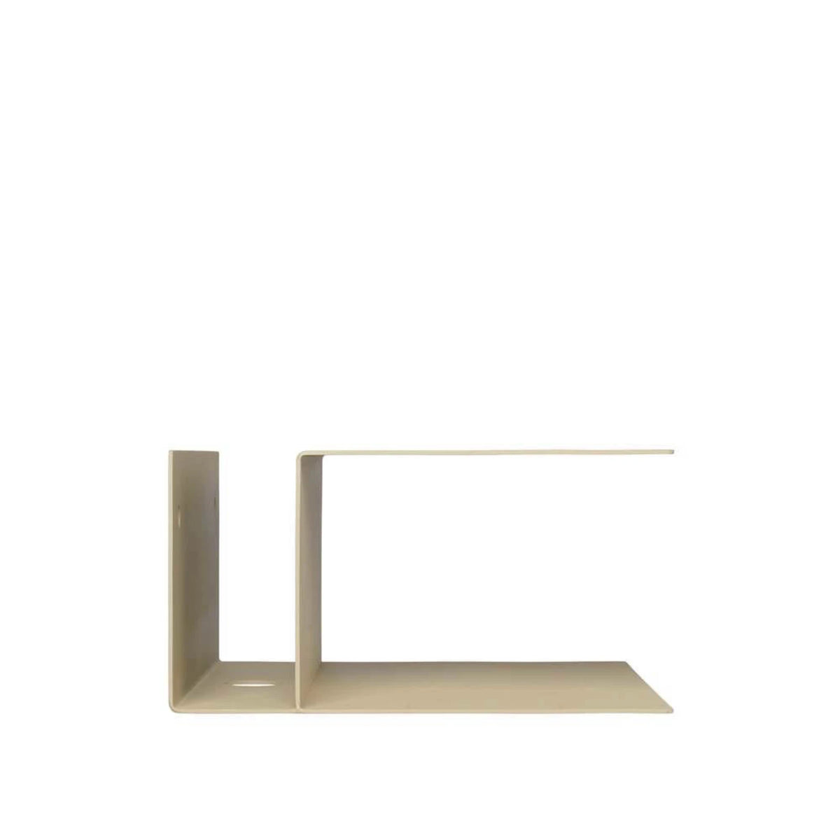 ZIGZAG Wall Shelf — metal, two-tier, beige / sand
