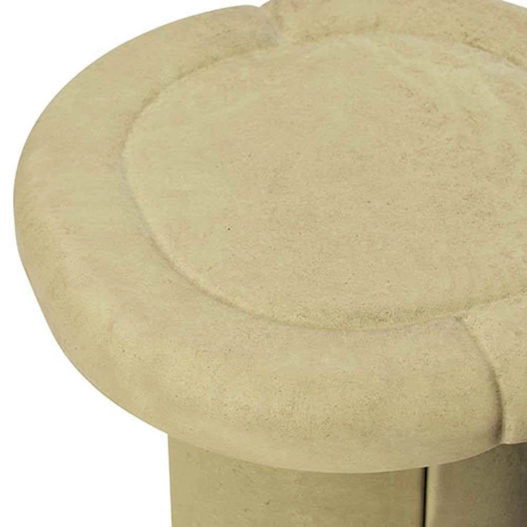 MONOLITH Side Table — concrete look, round, olive / sage