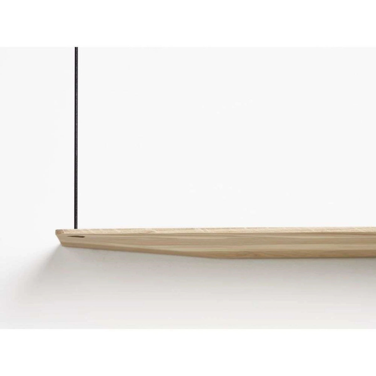 LINEA Hanging Shelf — two-tier, wood / metal, light oak