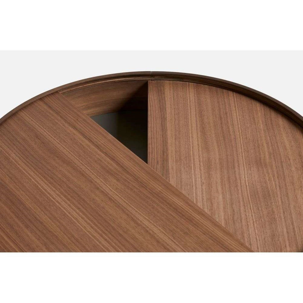 ROUND Coffee Table — walnut, round with storage